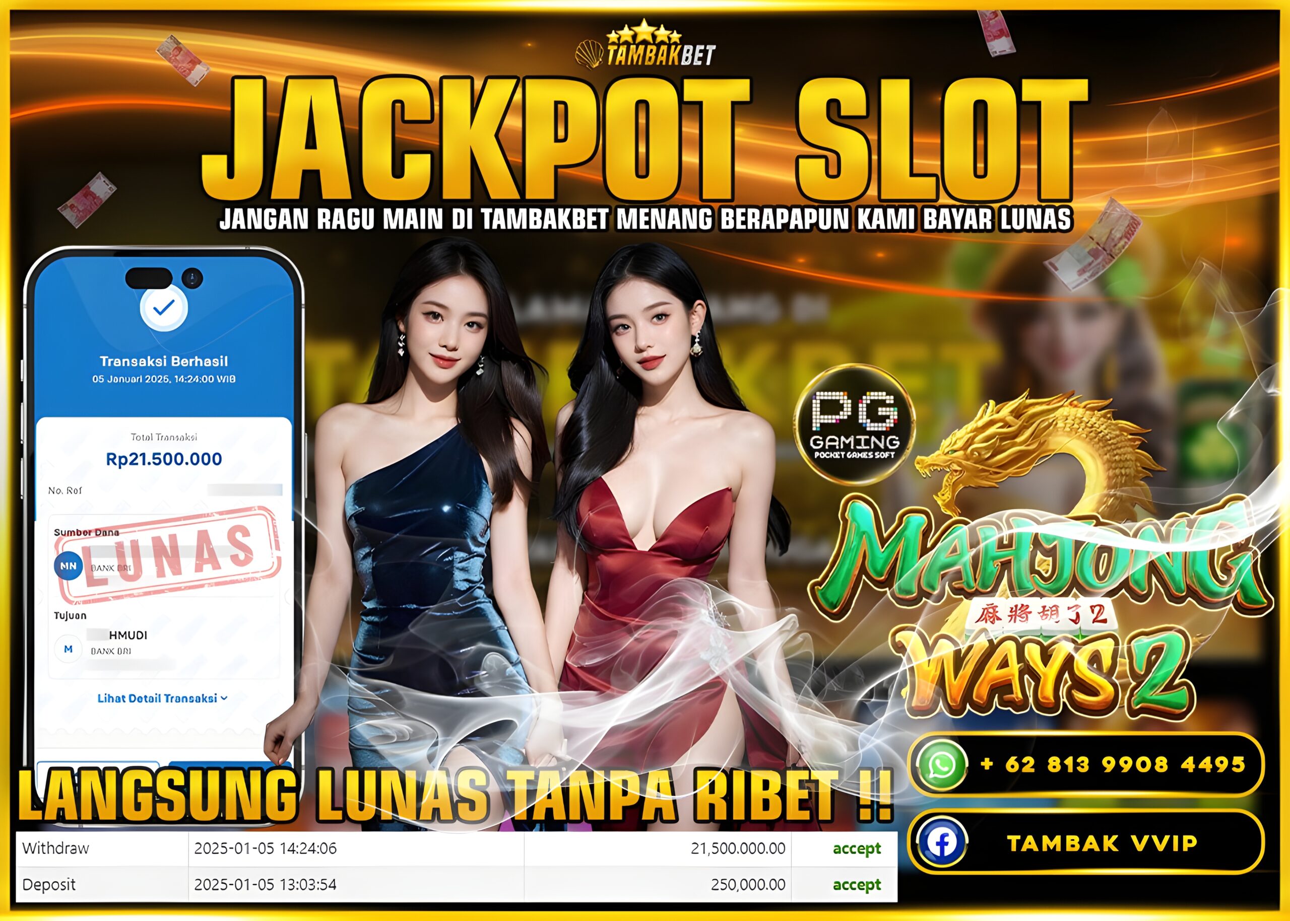 BUKTI JACKPOT SLOT MAHJONG WAYS 2 TAMBAKBET